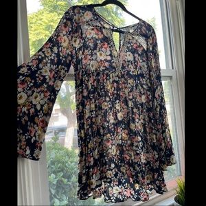 Long sleeve mini dress